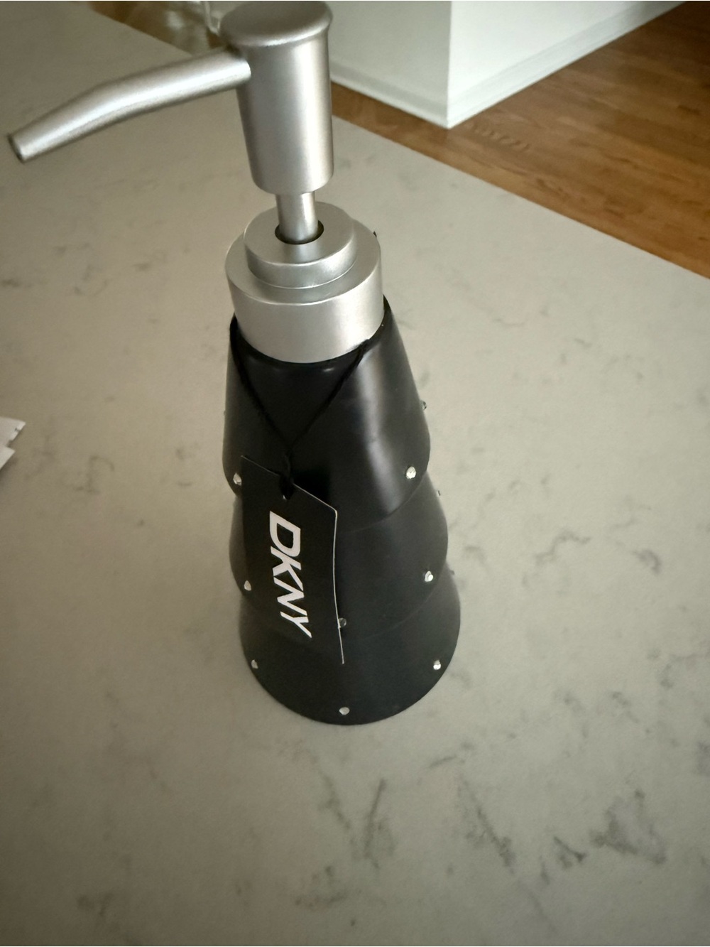 DKNY Black and Silver Studded Soap Dispenser